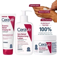 CERAVE Itch Relief | Moisturizing Lotion 237ml | Moisturizing Cream 340g |Eczema Relief Creamy oil