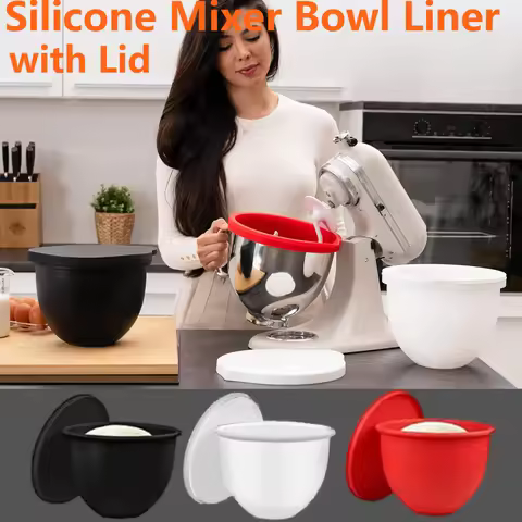Silicone Mixer Attachment Liner with Lid Included Replacement Mixer Bowl Stand Mixer Accessories Lin