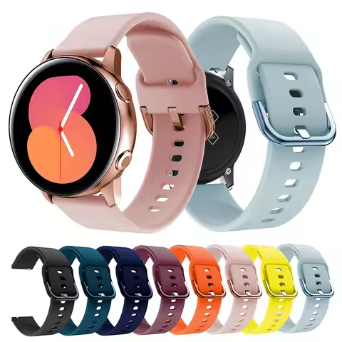 20mm 22mm Silicone Strap For Samsung Galaxy Watch 3 4 5 Smart Watch Band for Galaxy Watch 42mm 46mm 
