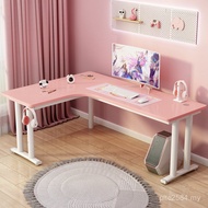 Study Desk Combination Household Bookshelf Desk Hole Board Table Student Corner Corner Sense Compute