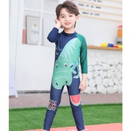 Long-sleeved children's swimwear boys and girls swimwear girls beach sunscreen quick-drying swimwear rashguard tp093