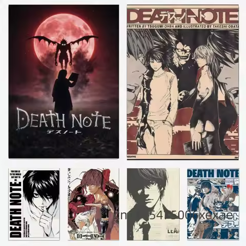 Classic Vintage Anime Death Note DN Canvas Poster Ryuk Yagami L Misa Painting Picture Wall Art for L