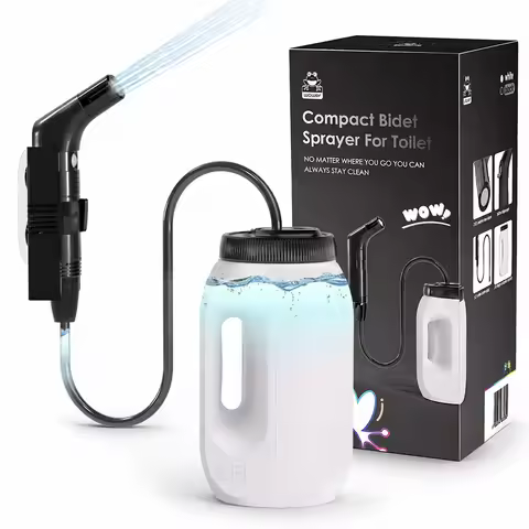 2.5L Portable Electric Bidet Rechargeable Shataf Hand Bidet Butt Sprayer for Personal Hygiene Cleani