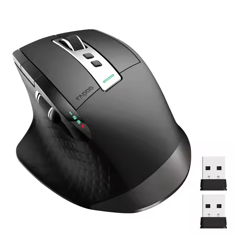 Rapoo 2026 New MT710L Multi-mode Rechargeable Wireless Mouse Ergonomic 4000 DPI Bluetooth Mouse Easy