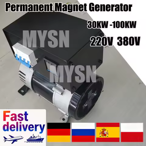 50KW 50Hz Free Energy Generator Set 60Hz Alternator 100KW 220V 380V Permanent Magnet Generator Equip