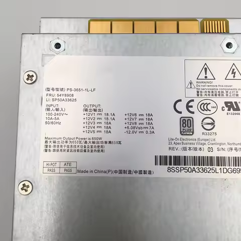 For Lenovo P500 P510 P700 P710 650W Workstation Power Supply Durable