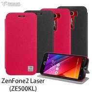 【默肯國際】Metal-Slim ZenFone2 Laser (ZE500KL) 超薄亞麻紋站立皮套 保護皮套 手機殼