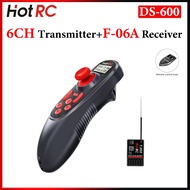 HOTRC DS-600 6CH 2.4G RC Boat Transmitter LCD Remote Controller With F-06A 6CH PWM Receiver For RC B