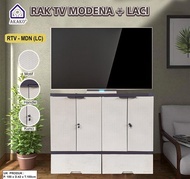 RAK TV MODENA AKAKO KACA + LACI MINIMALIS ELEGANT