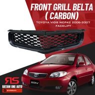 Boa - Front Grill | Front Grill Belta (Glossy Black,Carbon) Toyota Vios NCP42 2006 2007 Facelift