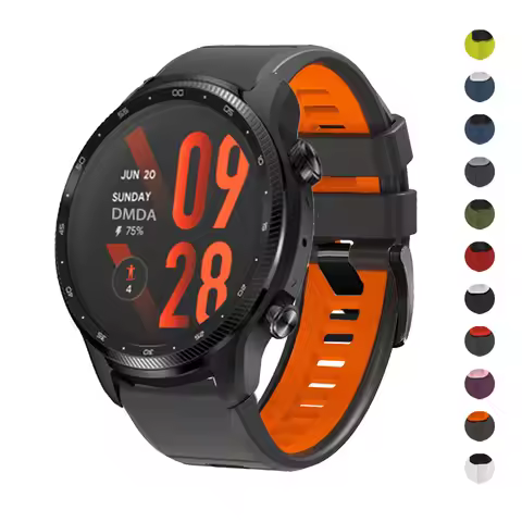 20mm 22mm Silicone Strap For TicWatch GTH 2/GTX/GTW/E3/E2 Sport Band TicWatch Pro 3 Ultra GPS/LTE Wr
