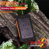 80000Mah Solar Power Bank Large-Capacity Portable Mobile Phone Charger LED Outdoor Travel Power Bank For Xiaomi Samsung Iphone