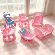 Trolley Dolls Stroller Pushchair Pram Cart Baby Children Toy Cart for Doll Baby Girl Pretend for Pla