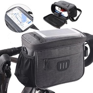 Bike Handlebar Bag,Professional Exercise Bike Bag Multifunctional Mountain Bike Crossbar Front Bag Road Bike Basket