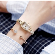 Small Gold Watch Japan agete Vintage Small Square Texture Watch Fashion Simple Quartz Steel Band Wom