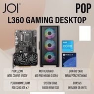 JOI POP L360 GAMING PC ( I3-12100F, 16GB, 500GB, RTX4060 8GB, W11P )