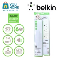 Belkin 6-outlet Economy Series Surge Protection Power Extension Socket (3m)