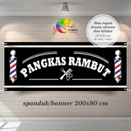 Spanduk, Banner Pangkas Rambut Simple A