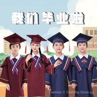 Kindergarten academic gown, children's doctor's gown, primary school graduation robe, formal dress, 