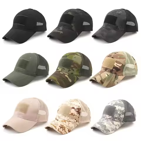 Cap Outdoor Sport Snapback Stripe Cap Camouflage Hat Simplicity Camo Mesh Cap Sport Shade