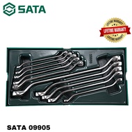 SATA 09905 10PCS FULL POLISH BOX END WRENCH TRAY SET / SPANNAR SET / DOUBLE RING SPANNAR / WRENCH SE