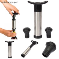 BA1SG Reusable Wine Bottle Vacuum Saver Sealer Preserver Pump 2 Stopper Silver&amp;Black Martijn