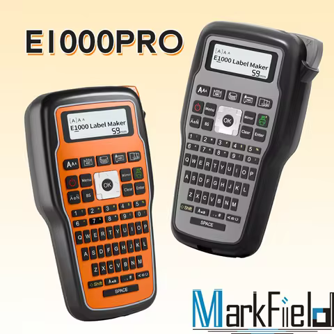 E1000 PRO Portable Label Printer 203dpi Compatible for Brother TZe231 HSE231 FX231 6-12mm Label Make