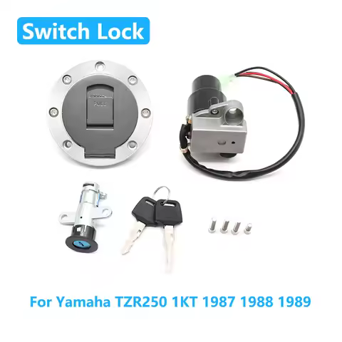 Motorcycle Ignition Switch Fuel Gas Cap Cover Seat Lock Set For Yamaha TZR 250 TZR250 1KT 1987 1988 