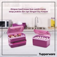 Tupperware Ezy Keeper 2 Liter - Purple (1Pcs)/Signature Rectangular Crystal Box Organizer Snack Cake Container