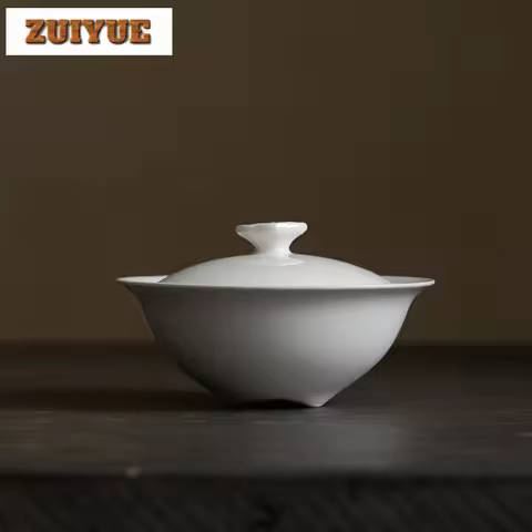 Japanese Style Plant Ash Handmade Cover Bowl Household Kung Fu Set Ancient Tea Tureen Tea Maker Gaiw