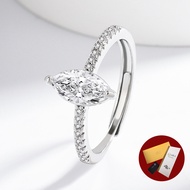 (With Gra Certificate)Hot-selling fashion diamond ring jewelry for women, open marquise moissanite r