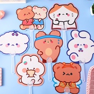 🇲🇾READY STOCK🇲🇾 10pcs Kreatif Bear Comel Kartun Kipas Kecil Mini Portable Plastik Fan