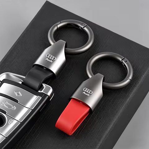Car Key Ring Waist Buckle Suede Keychain Pendant For Audi S-Line A3 A4 A6 Q3 Q5 A5 Q7 A1 A8 Q2 Q8 Q4