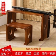 Solid Wood Burnt Paulownia Wood Guqin Stool Resonance Guqin Table Guqin Table Guqin Chinese Classica