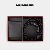 Hummer Men Gift Set Microfiber Leather Wallet + Belt With Box