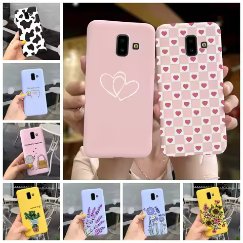 Cute Case For Samsung Galaxy J6 2018 Case J600 J600F Soft Silicone For Coque Samsung Galaxy J6 Plus 