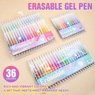 12/24/36 Colors Erasable Gel Pens, 0.7mm Tip, Built-In Eraser, High-Quality Student Stationery For J