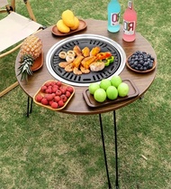 YiFeng โต๊ะปิ้งย่างสไตล์เกาหลี เตา BBQ พับเก็บได้ Kl 7609