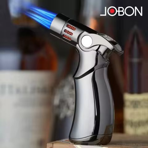 2026 Best Seller JOBON 4 Flame Jet Butane Gas Spray Gun Lighter Outdoor Windproof Metal Kitchen Baki