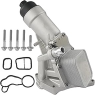 Upgrade Aluminum Engine Oil Cooler Filter Housing with Gasket, Bolts Compatible with 2016-2022 BMW F