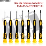 ONLYGOODS Disassembly Repair Tools, With Hole Plastic Torx Screwdriver, Professional T3/T4/T5/T6/T7H