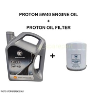 PROTON SHELL 5W40 ENGINE OIL 4L FULLY SYNTHETIC 5W-40 ENGINE OIL 4L + PROTON OIL FILTER