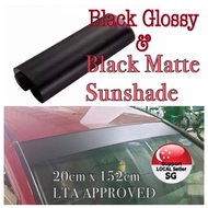 Sunshade UV Protection -   Black film 0% shade 20cm x 152cm. lta approved-adhesive back after you peel the back off