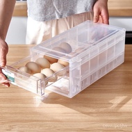 ST/💥Chengshe Preferred Japanese Double-Layer Drawer Egg Storage Box Refrigerator Storage Box Egg Crisper Household Multi