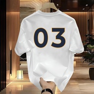[KL Shipping]Number 00-05 Sports T shirt 2025 Summer Casual Printed T-shirt for Man and Woman TopsS-