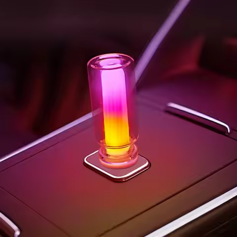 Rainbow Color Car USB LED Atmosphere Light Universal 5V Retro Candle Style Incandescent Bulbs Car De