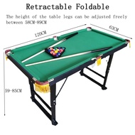 Pool table 47*25.6 inches Mini billiard Table for Kids adjustable metal legs billiard table set