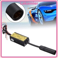 LAKA FM Converter, FM 76-90 Mhz Plastic Car FM Expander, Durable 12V Black Car Frequency Changer Con