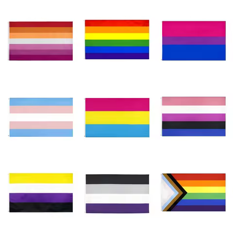 3x5Fts LGBT Rainbow Pride Flag LGBTQIA Lesbian Gay Bisexual Transgender Queer Intersex Asexual Panse