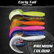Curly Tail 7cm/2.5g Soft Plastic C-tail Kerapu,Siakap, Bulan Killer SP Umpan Casting Haruan Soft Bai